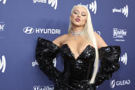 <p>Christina Aguilera attends the GLAAD Media Awards at The Beverly Hilton on March 30, 2023, in Beverly Hills, Calif.</p>
