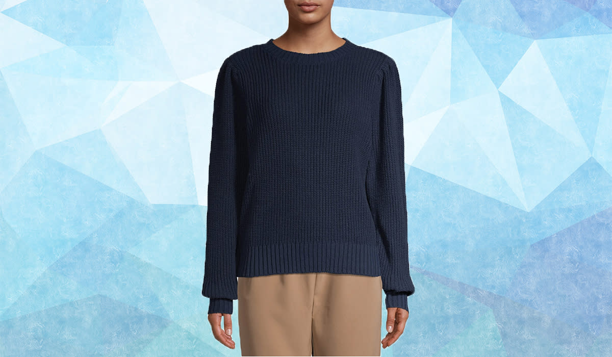 Stay toasty warm in this relaxed knit. (Photo: Walmart)