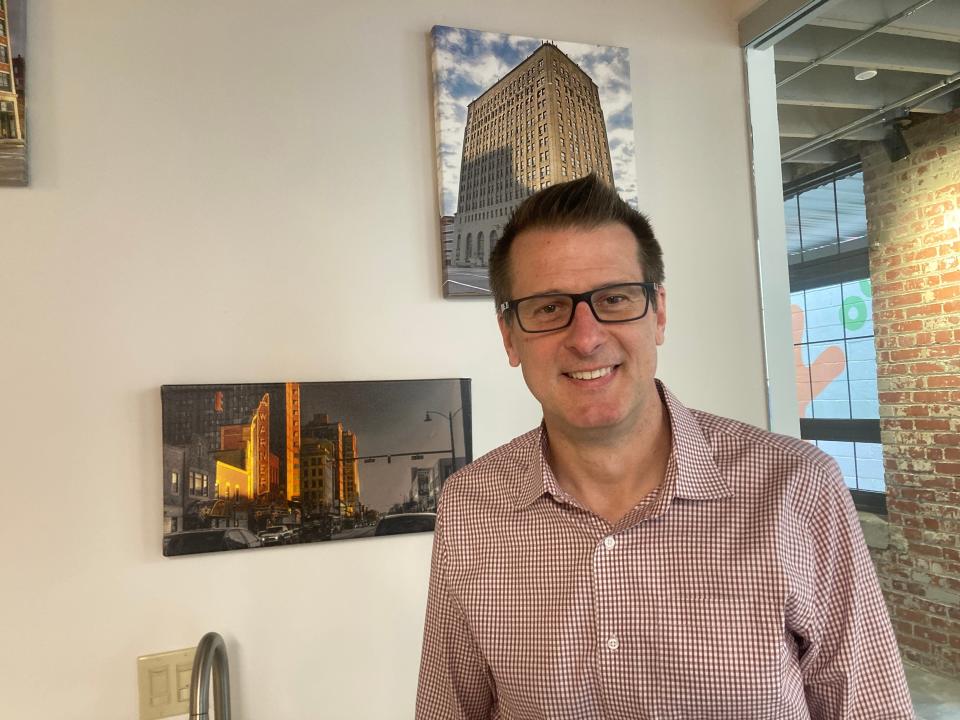 Christian Siembieda, 50, is photographed in the East 10th Street offices of Altair Real Estate. Siembieda's company purchased Erie's Renaissance Center for $2 million in June.