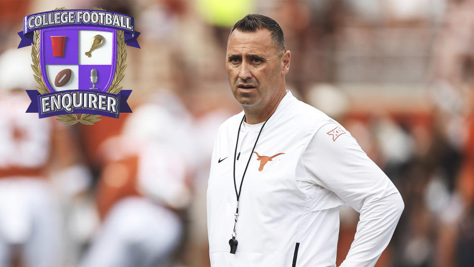 Texas head coach Steve Sarkisian looks onto the field
Photo by Tim Warner/Getty Images