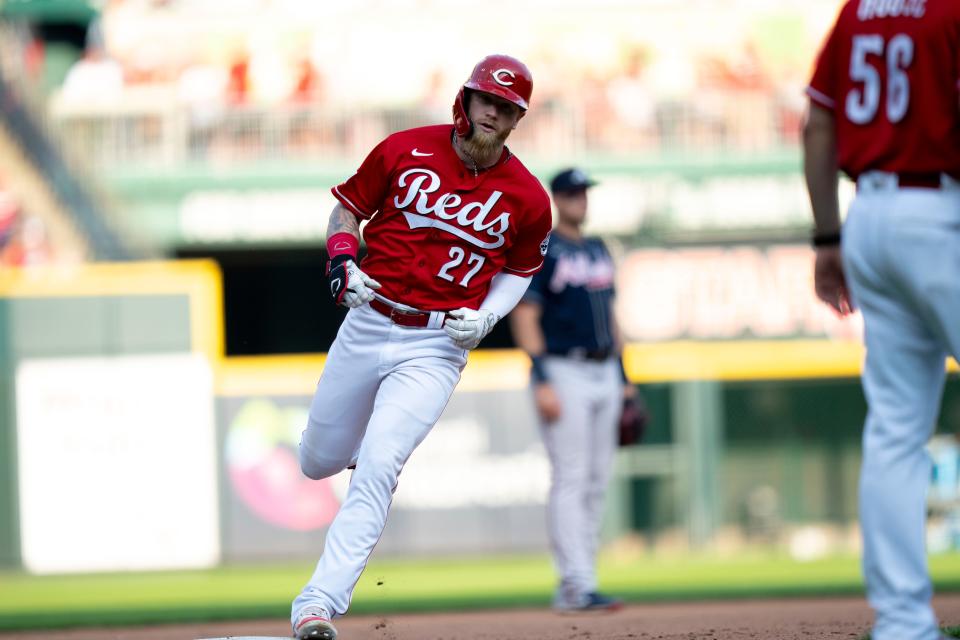 Cincinnati Reds outfielder Jake Fraley