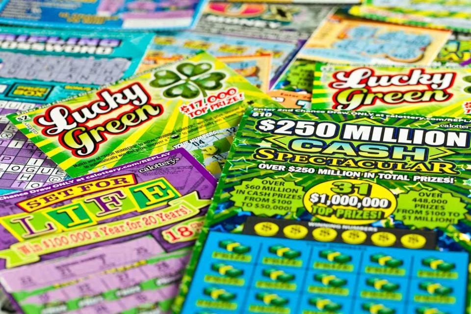 <p>Getty</p> Scratch-off lottery tickets