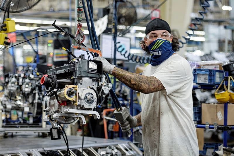 FILE PHOTO: Polaris ATV and snowmobile assembly line at their manufacturing and assembly plant in Roseau