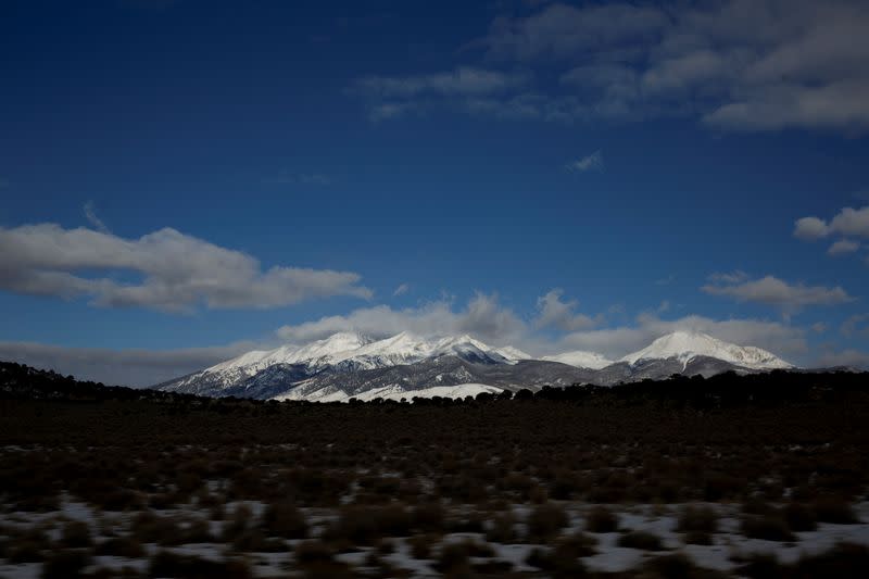 A mountain range near a survival camp in southern Colorado