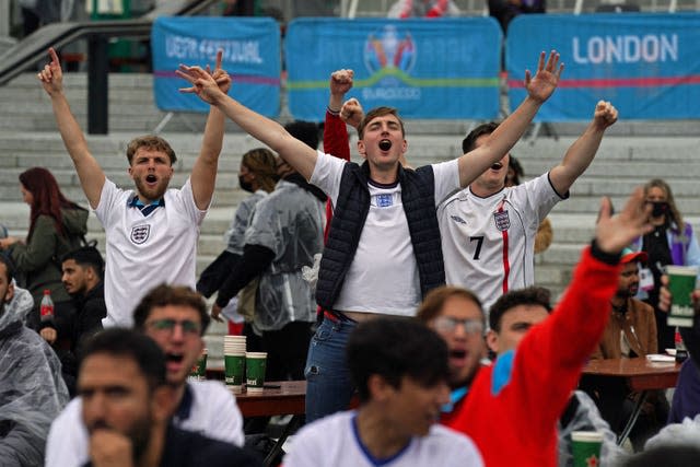 Fans watch England v Germany