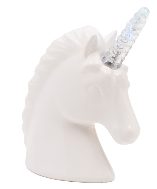 10) LED Ceramic Unicorn Decor