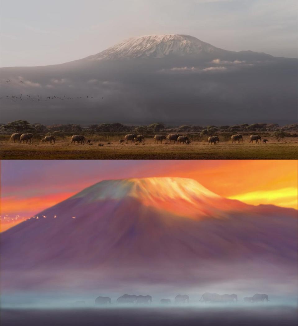 lion king mountain 1994 2019 remake