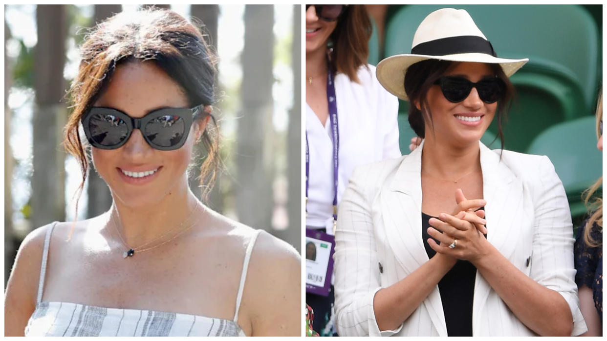 Depuis quelques années, Meghan Markle est une adepte des lunettes Le Specs (Photos : Getty Images)