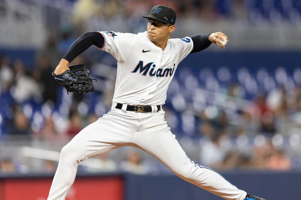 邁阿密馬林魚Jesús Luzardo。（MLB Photo by Lauren Sopourn/Getty Images）