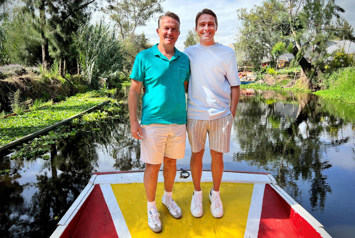 Bradley Walsh makes travel show Breaking Dad with son Barney. (ITV)