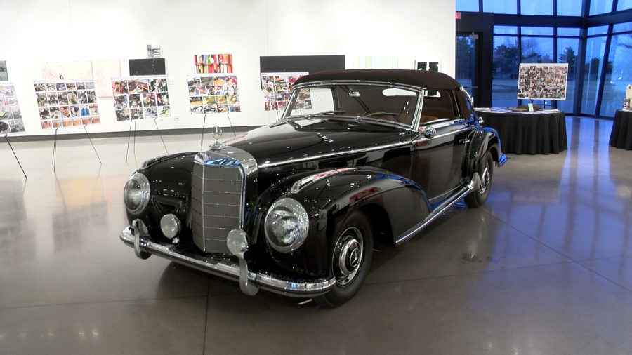 A 1953 Mercedes-Benz 300 S Cabriolet restored by students at McPherson College in the Automotive Restoration Program on Feb. 16, 2024 (KSN Photo)