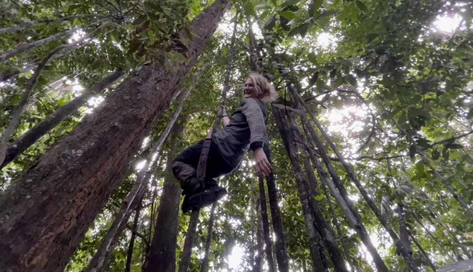 The group slept in hammocks above the forest floor. (Michael McDonald/PA Real Life)