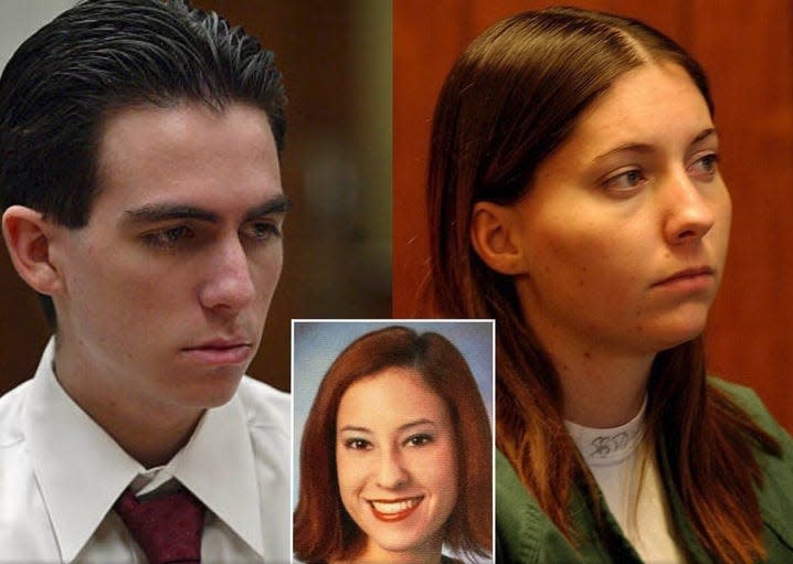 In a 2005 photo, Kelly Bullwinkle's friends, Damien Matthew Guerrero, left, and Kinzie Gene Noordman, right, both 39, were sentenced for the 2003 killing of Bullwinkle, who lived in Redlands. Photos Provided By Irfan Khan/Getty Images