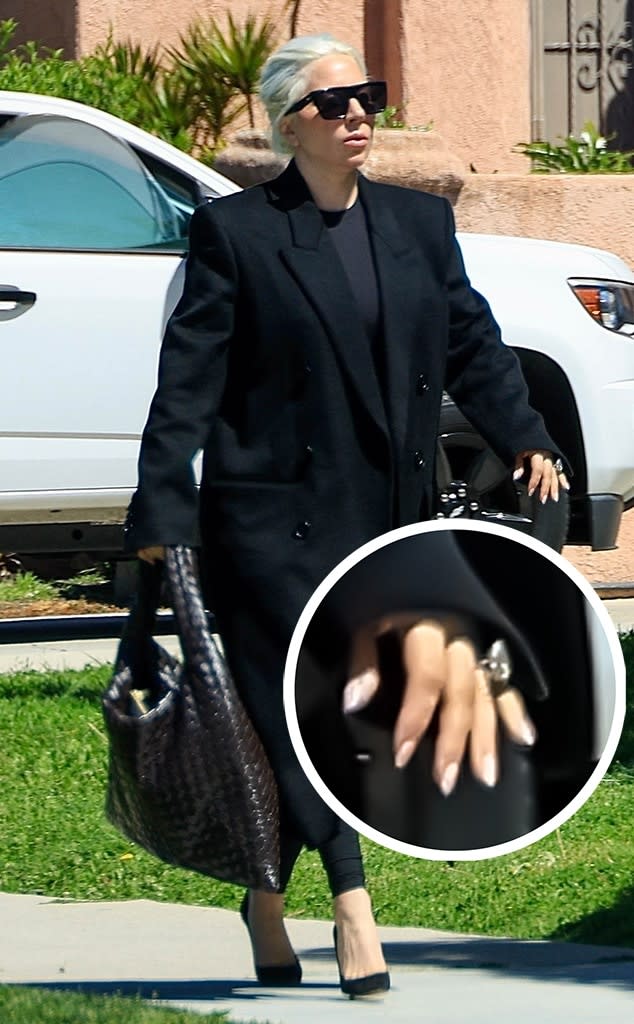 Lady Gaga, Spotted with Massive Ring