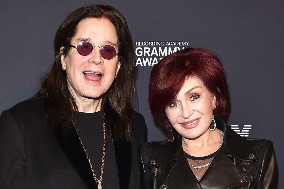 <p>Axelle/Bauer-Griffin/FilmMagic</p> Ozzy Osbourne and Sharon Osbourne in Beverly Hills in January 2020