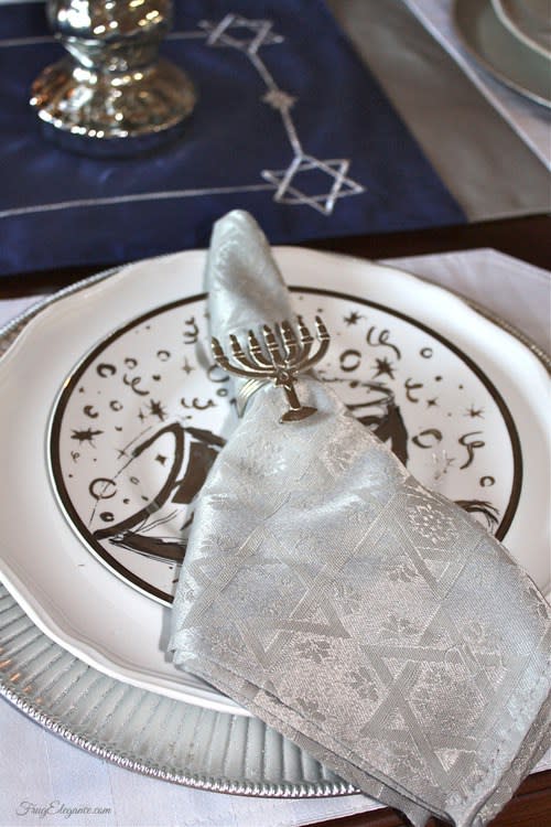 Miniature Menorah Napkin Rings