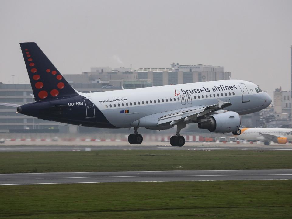 Brussels Airlines plane at Brussels airport