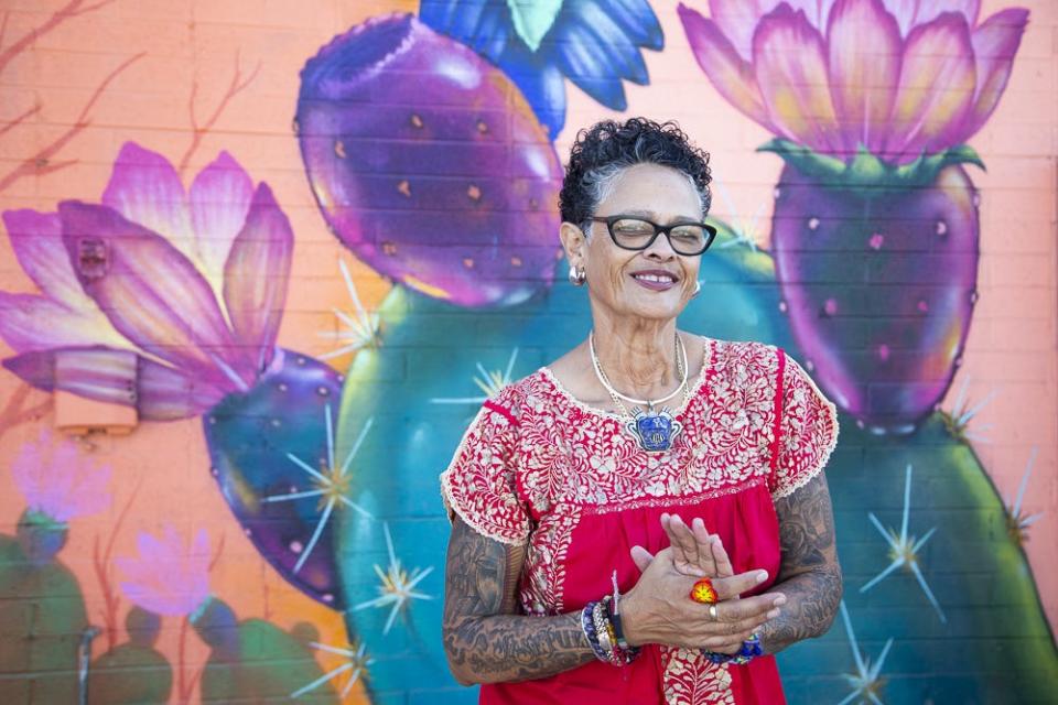 Silvana Salcido Esparza of Barrio Cafe is pictured in front Barrio Cafe in Phoenix on Oct. 3, 2020.