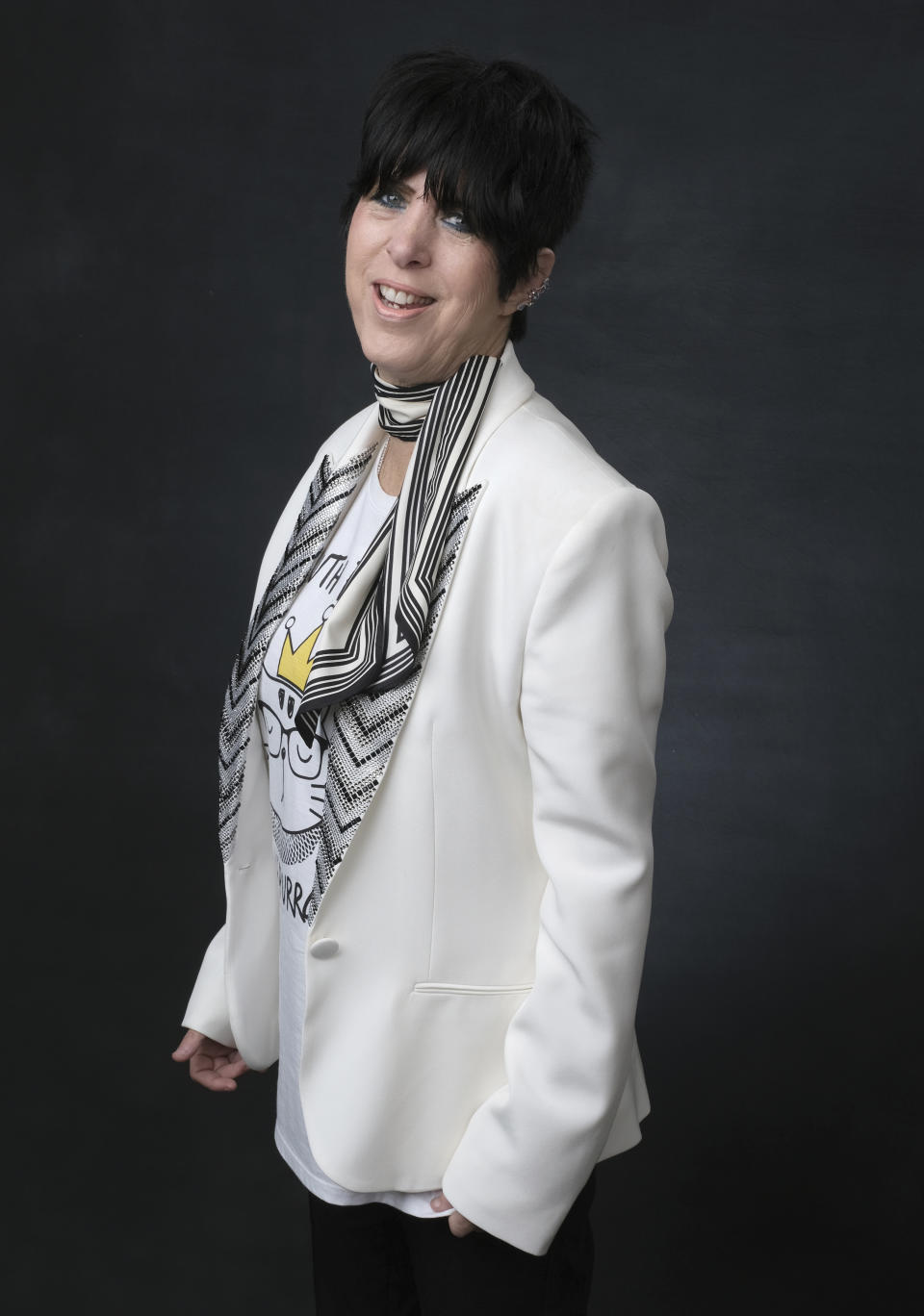 FILE - Diane Warren poses for a portrait at the 91st Academy Awards Nominees Luncheon at The Beverly Hilton Hotel on Monday, Feb. 4, 2019, in Beverly Hills, Calif. Warren will receive an honorary Oscar at the annual Governors Awards. She’s the first songwriter to ever get the award. (Photo by Chris Pizzello/Invision/AP, File)
