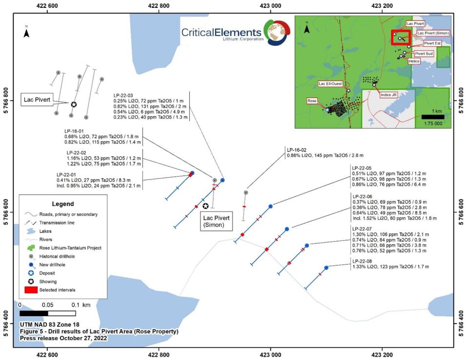 Critical Elements Lithium Corporation, Thursday, October 27, 2022, Press release picture