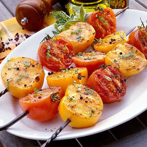 Grilled Tomatoes with Basil Vinaigrette