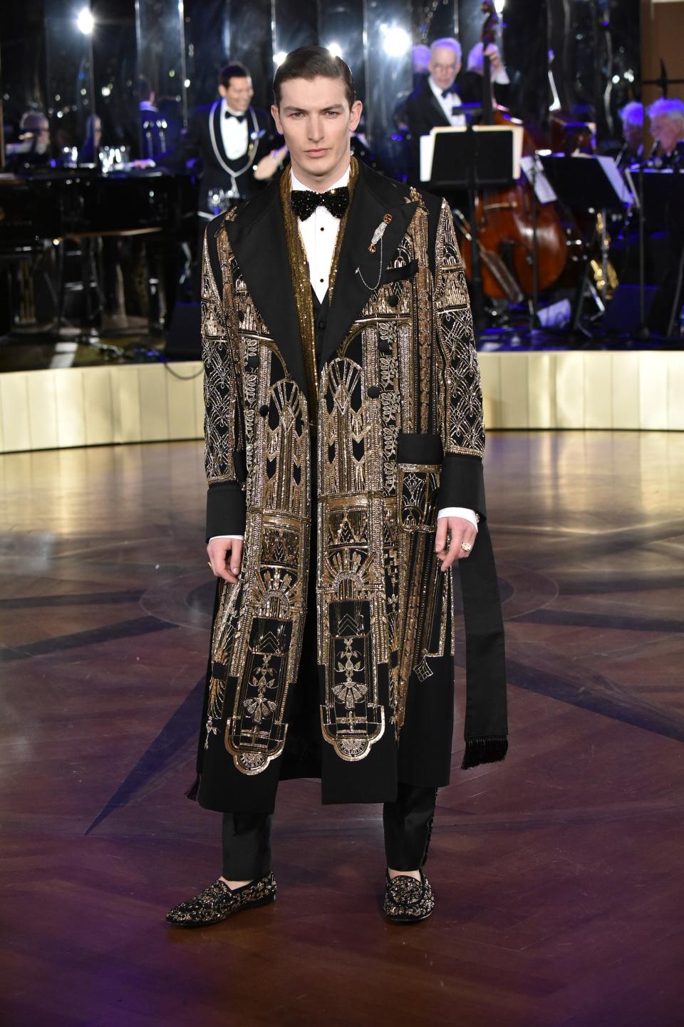 Dolce & Gabbana presented their Alta Sartoria menswear to a crowd that included Nick Jonas, Trevor Noah, and Steve Harvey.