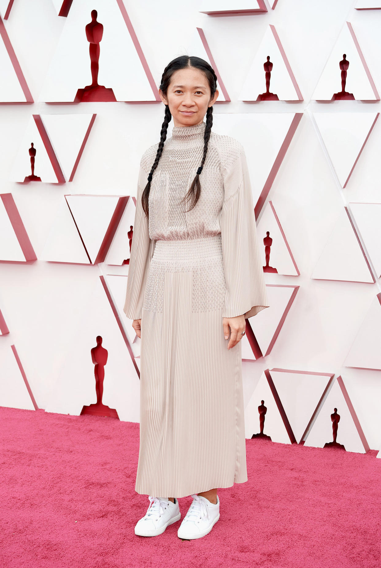 Chloe Zhao Oscars red carpet 2021 (Handout / Getty Images)