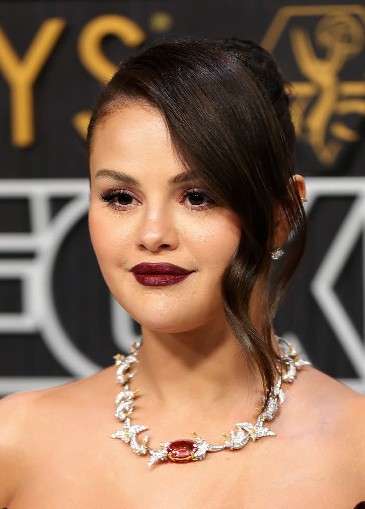 Selena Gomez attends the 75th Primetime Emmy Awards at Peacock Theater.