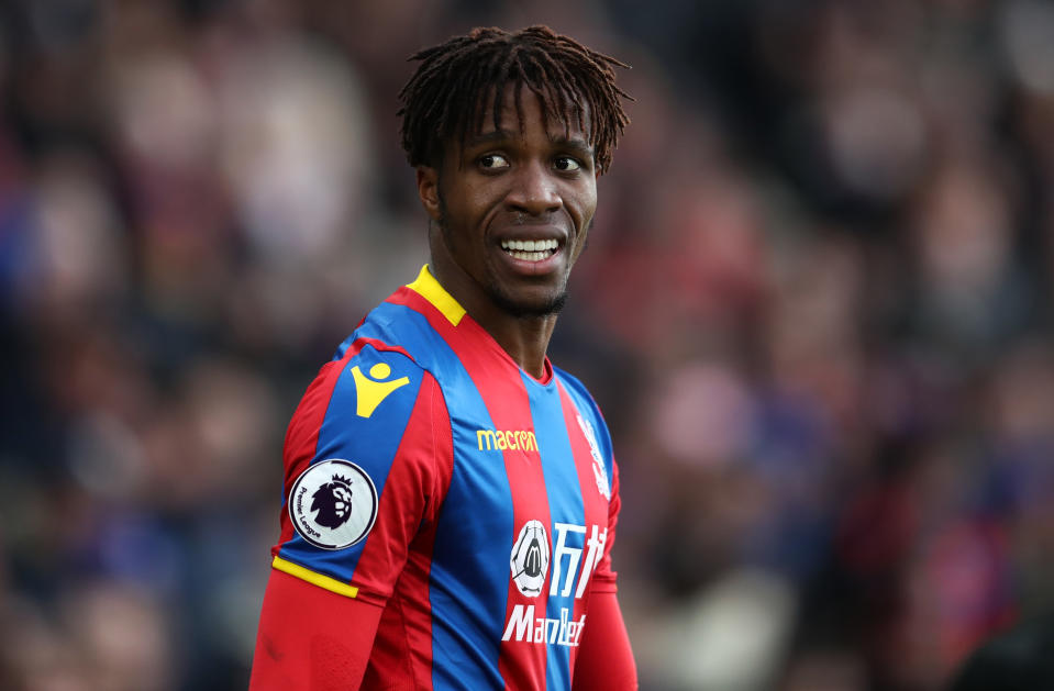 Wilfried Zaha is likely to miss at least next weekend’s game against Tottenham