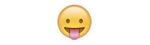 Emoji with tongue sticking out