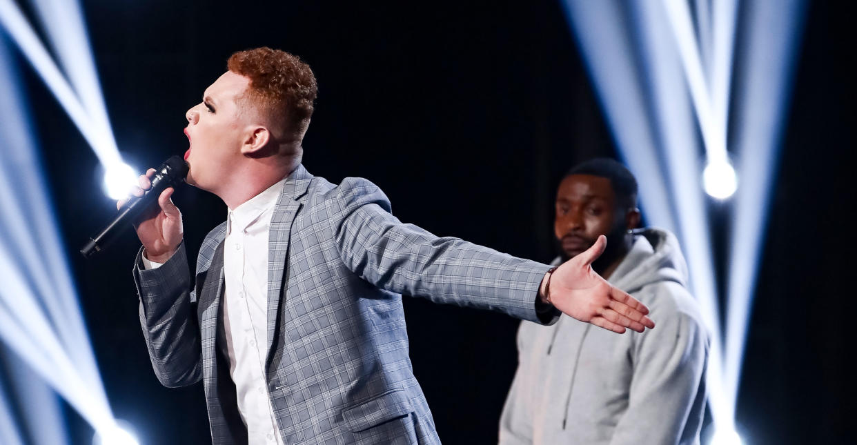 Thomas Pound made his triumphant return on tonight’s X Factor. (ITV Pictures)