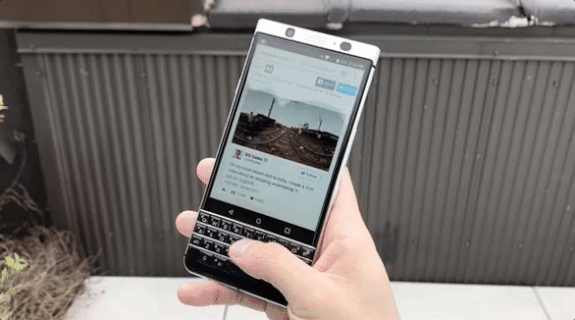 The BlackBerry KEY one has a physical 'smart' keyboard. (Mashable)