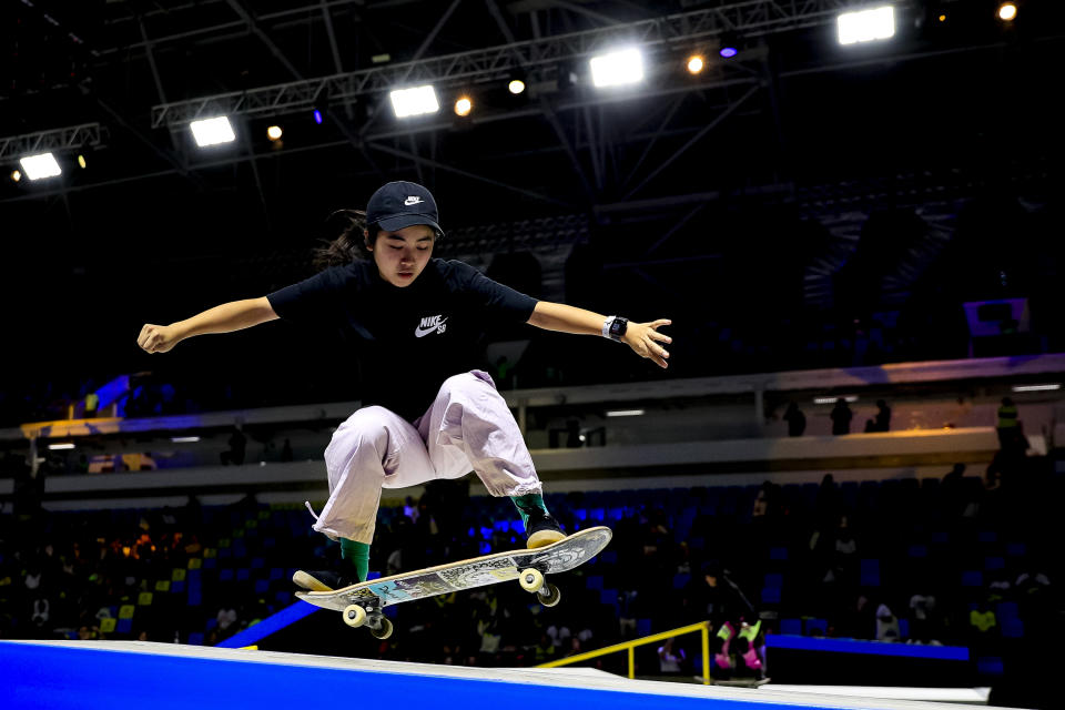 日本女子滑板好手中山楓奈。(Photo by Buda Mendes/Getty Images)