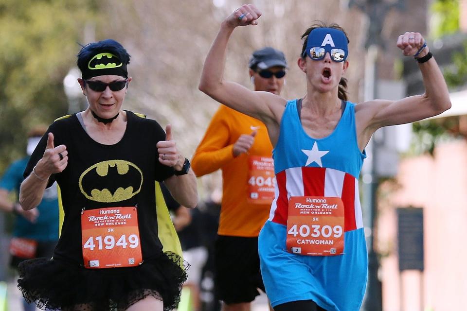 <span class="caption">Runners race in the Humana Rock ‘n’ Roll 5K on February 08, 2020 in New Orleans.</span> <span class="attribution"><a class="link " href="https://www.gettyimages.com/detail/news-photo/runners-race-in-the-humana-rock-n-roll-5k-on-february-08-news-photo/1204853109?adppopup=true" rel="nofollow noopener" target="_blank" data-ylk="slk:Getty Images for Rock 'n' Roll Marathon/Jonathan Bachman;elm:context_link;itc:0;sec:content-canvas">Getty Images for Rock 'n' Roll Marathon/Jonathan Bachman</a></span>