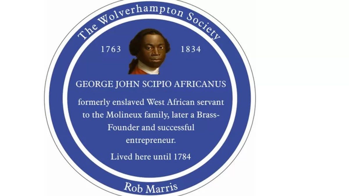 Wolverhampton’s mayor unveiled the plaque at a history fair at Molineux House on Saturday (The Wolverhampton Society)