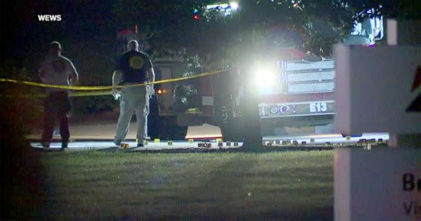 PHOTO: Police investigate the scene of the shooting of Jayland Walker in Akron, Ohio, June, 30, 2022. (WEWS via Good Morning America)