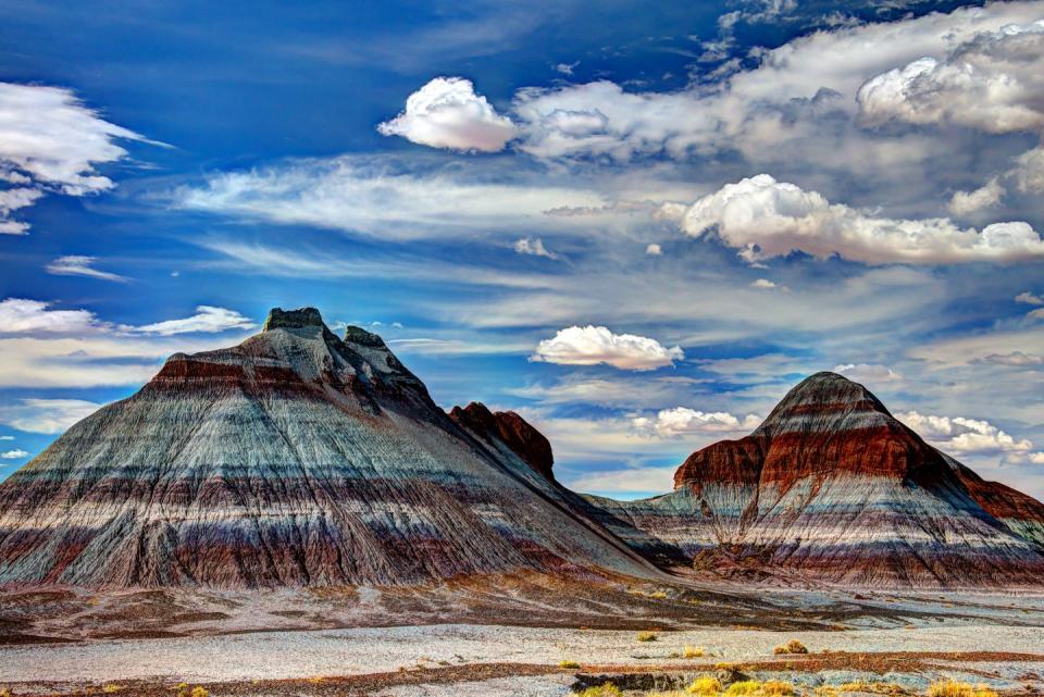 the tepees at petrified forest national park in arizona