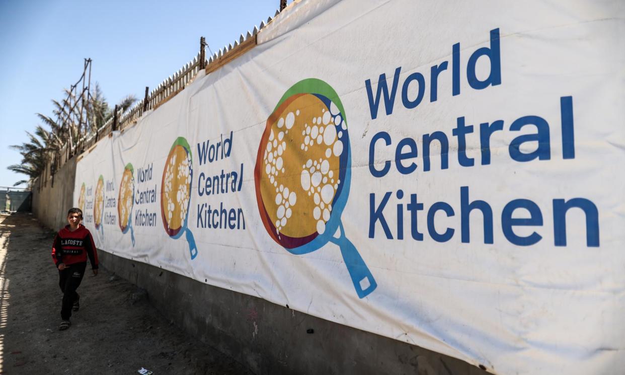 <span>World Central Kitchen has urged the governments of the seven aid workers killed in Gaza on Monday to join its call for a ‘third-party’ investigation.</span><span>Photograph: Anadolu/Getty Images</span>