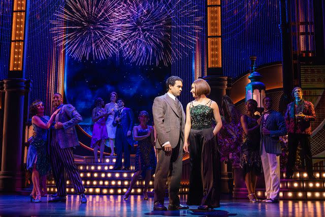 <p>Matthew Murphy and Evan Zimmerman</p> Noah J. Ricketts and Samantha Pauly in 'The Great Gatsby'