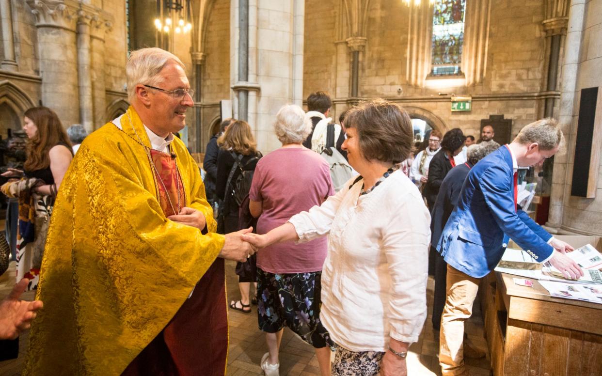 The Bishop of Southwark Christopher Chessum at the first Sunday Mass at Southwark Cathedral following the terror attack in Borough - Copyright ©Heathcliff O'Malley , All Rights Reserved, not to be published in any format without pri