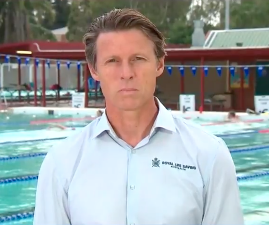 Pictured is Justin Scarr, who said lifeguards are not babysitters. Source: Nine News