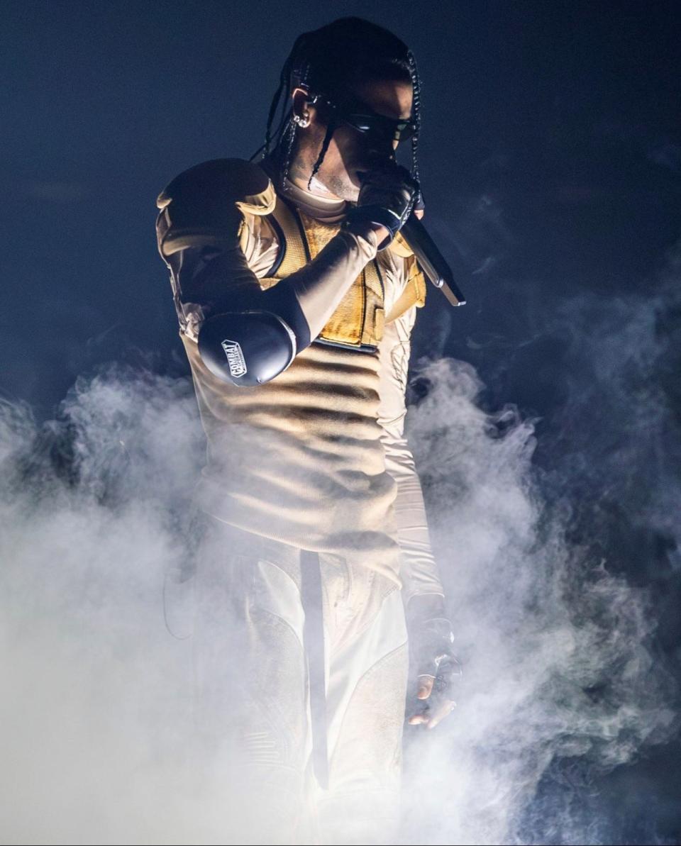 Travis Scott at the Prudential Center in Newark on Dec. 26, 2023.