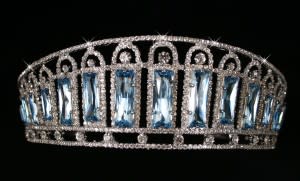 aquamarine and diamond kokoshnik tiara