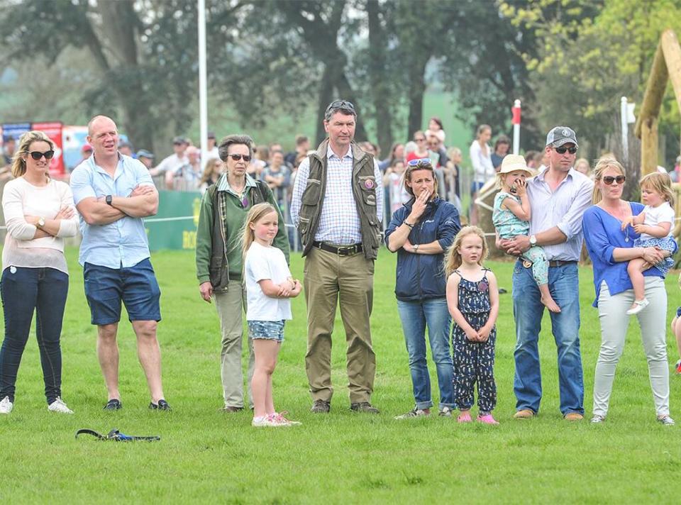 Mike Tindall, Princess Anne, Timothy Laurence, Autumn Kelly, Savannah Phillips, Isla Phillips, Peter Phillips, Mia Tindall