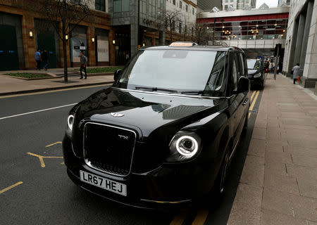 An electric cab belonging to the London Electric Vehicle Company (LEVC) is seen in London, Britain, November 29, 2017. REUTERS/Darrin Zammit Lupi - RC1CFB16DE30