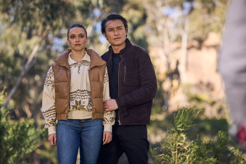 krista sinclair and leo tanaka in neighbours