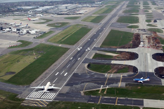 Aerial Views Of Grounded British Airways Jets