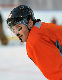 Jaromir Jagr during practice for the 2012 NHL Winter Classic in Philadelphia