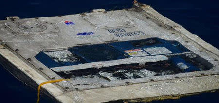 Debris is seen in the water from the El Faro search area in this handout photo provided by the US Coast Guard, October 6, 2015. REUTERS/US Coast Guard/Handout via Reuters