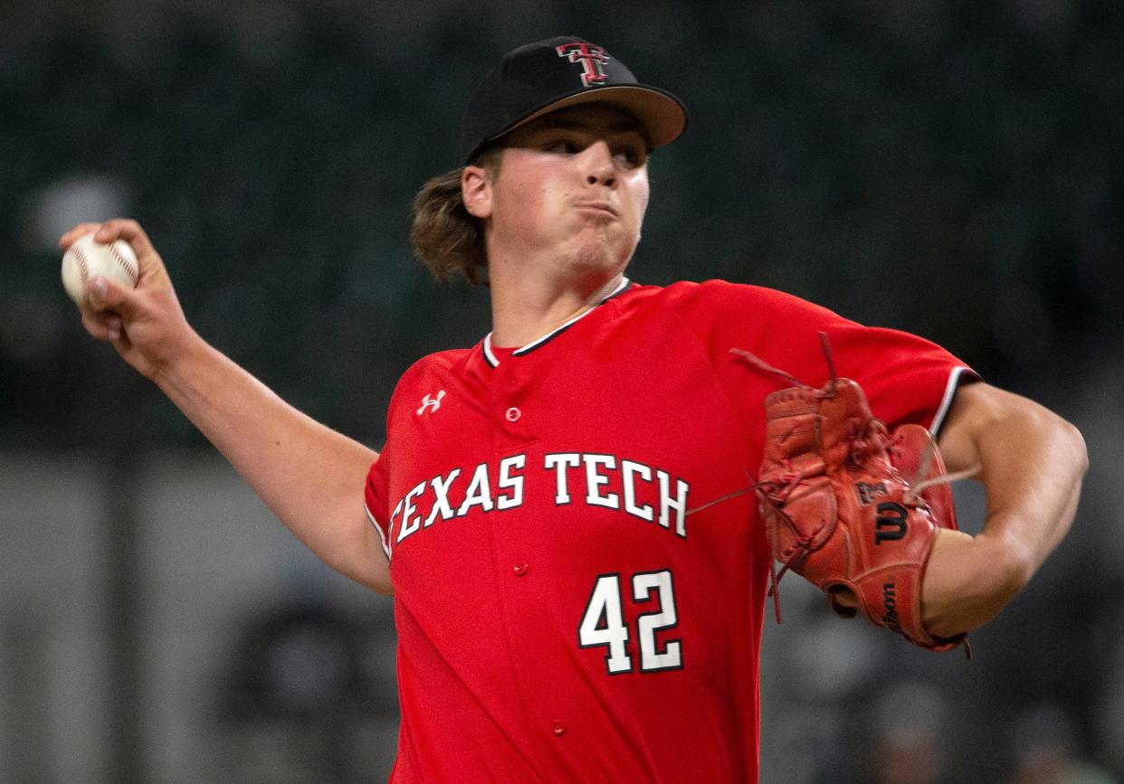 Texas Tech's Kyle Robinson, pictured in a Big 12 tournament game last year in Arlington, will be the opening day starter for the Red Raiders. They host Gonzaga at 1 p.m. Friday. Robinson pitched to a 3.46 earned-run average last summer for the National Baseball Congress champion Santa Barbara Foresters.